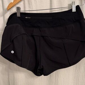 lululemon athletica Black Women's Speed up 2.5” shorts